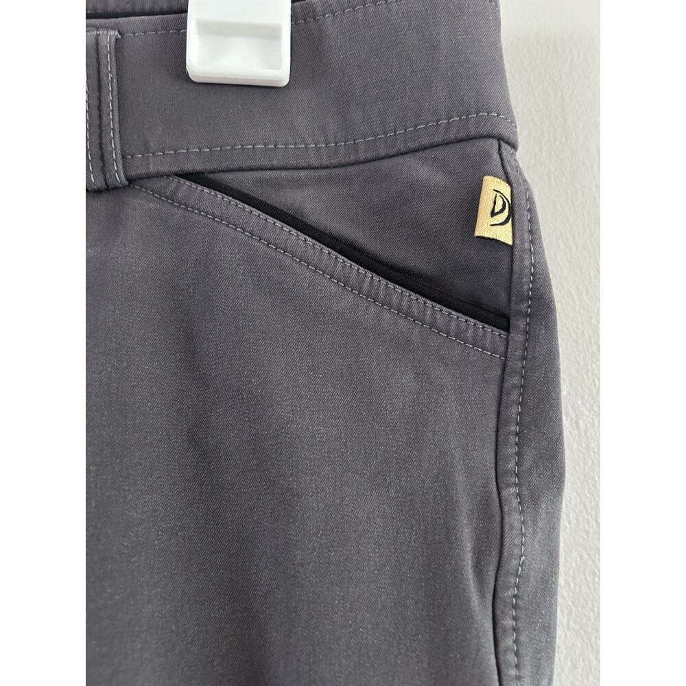 Devon Aire Riding Breeches Womens 30, Gray With Black Suede Knee Patches Accents - Picture 8 of 10